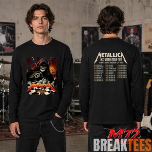 Metallica World Tour M72 May 22 & 24 2026 Frankfurt Germany Deutsche Bank Park Grim Reaper Chess Two Sided T-Shirt 2 Metallica World Tour M72 May 22 & 24 2026 Frankfurt Germany Deutsche Bank Park Grim Reaper Chess Two Sided T-Shirt 3