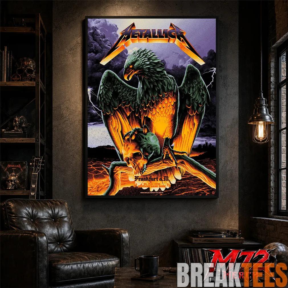 Metallica World Tour M72 May 24 2026 Frankfurt Germany Deutsche Bank Park Eagle Skull Storm Canvas Poster Metallica World Tour M72 May 24 2026 Frankfurt Germany Deutsche Bank Park Eagle Skull Storm Canvas Poster