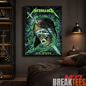 Metallica World Tour M72 May 27 2026 Zürich Switzerland Stadion Letzigrund Mummy Dagger Eye Canvas Poster