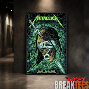 Metallica World Tour M72 May 27 2026 Zürich Switzerland Stadion Letzigrund Mummy Dagger Eye Canvas Poster 1