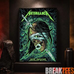 Metallica World Tour M72 May 27 2026 Zrich Switzerland Stadion Letzigrund Mummy Dagger Eye Canvas Poster 5