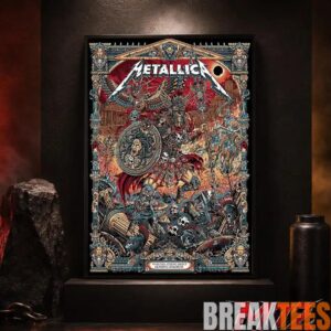 Metallica World Tour M72 May 9 2026 Athens Greece Olympic Stadium Battle Warrior Poster Canvas