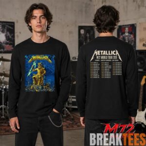 Metallica World Tour M72 May 9 2026 Athens Greece Olympic Stadium Zeus Thunder Two Sided T-Shirt 2