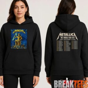Metallica World Tour M72 May 9 2026 Athens Greece Olympic Stadium Zeus Thunder Two Sided T-Shirt 4
