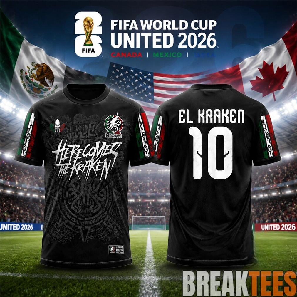 Mexico Here Comes The Kraken El Kraken 10 Soccer Jersey Mexico Here Comes The Kraken El Kraken 10 Soccer Jersey