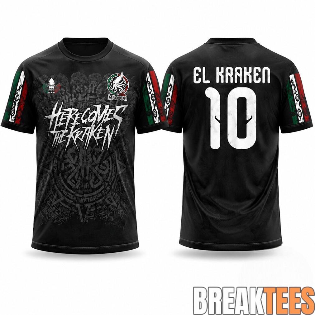 Mexico Here Comes The Kraken El Kraken 10 Soccer Jersey Mexico Here Comes The Kraken El Kraken 10 Soccer Jersey