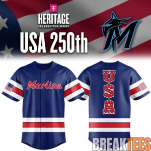 Miami Marlins 250th USA Celebration Baseball Jersey