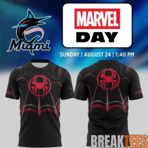 Miami Marlins Marvel SpiderMan Miles Morales Shirt