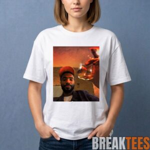 Mikal Bridges Graphic With The Cigar Whiskey Glass Shirt 1