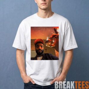 Mikal Bridges Graphic With The Cigar Whiskey Glass Shirt 3
