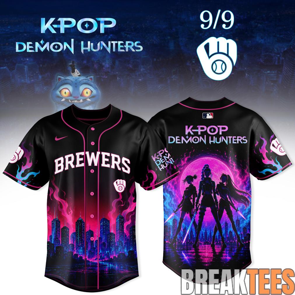 Milwaukee Brewers x KPop Demon Hunters Night 2026 Baseball Jersey Milwaukee Brewers x KPop Demon Hunters Night 2026 Baseball Jersey