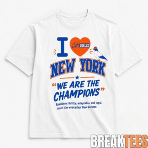 Mitchell Modell We Are The Champions Knicks Pigeon Shirt 1