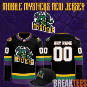 Mobile Mysticks 2026 New Black Custom Hockey Jersey