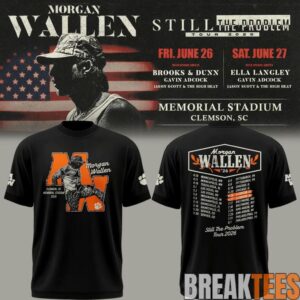 Morgan Wallen x Clemson Tigers “Still The Problem Tour 2026” Memorial Stadium Black Shirt