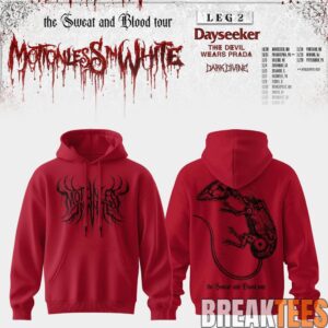 Motionless In White Leg 2 of The Sweat And Blood Tour 2026 Hoodie 1