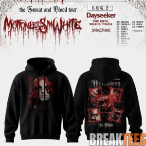 Motionless In White Leg 2 of The Sweat And Blood Tour 2026 Hoodie 3
