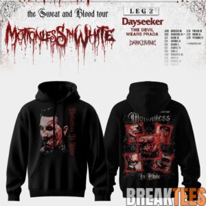 Motionless In White Leg 2 of The Sweat And Blood Tour 2026 Hoodie 4