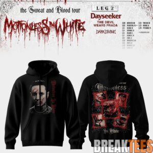 Motionless In White Leg 2 of The Sweat And Blood Tour 2026 Hoodie 5