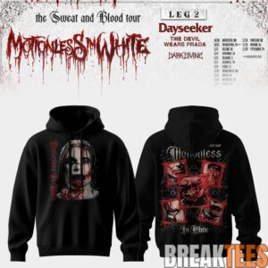 Motionless In White Leg 2 of The Sweat And Blood Tour 2026 Hoodie 6