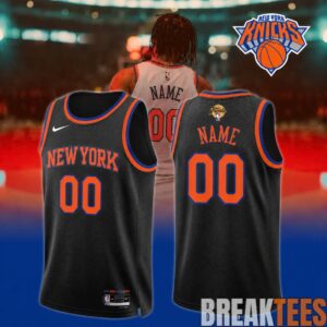 NY Knicks Jalen Brunson #11 Finals 2026 Custom Jersey Black