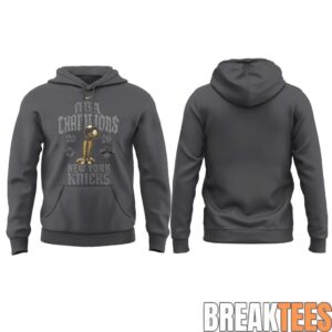 New York Knick 2026 NBA Champions 'New York Forever' Grey Hoodie 1