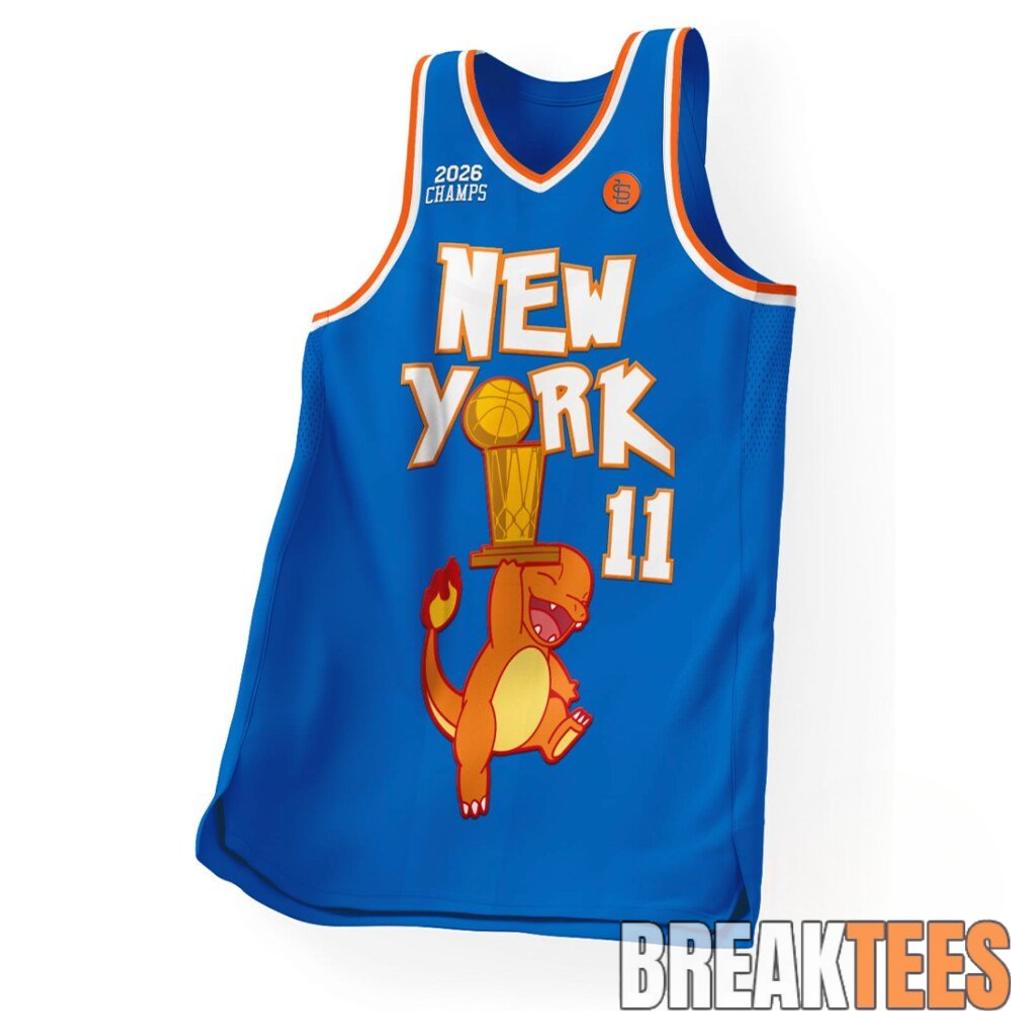 New York Knicks 2026 Champions Charizard Basketball Jersey New York Knicks 2026 Champions Charizard Basketball Jersey