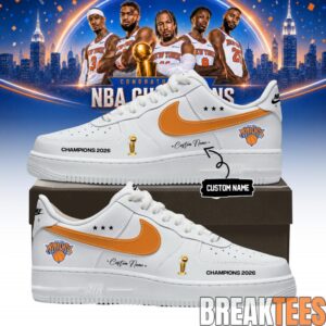 New York Knicks 2026 NBA Champions Custom Air Force 1 Shoes 1