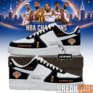 New York Knicks 2026 NBA Champions Custom Air Force 1 Shoes 3