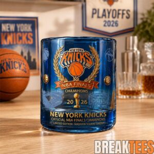 New York Knicks 2026 NBA Finals Champions Whiskey Glass 1