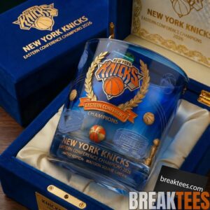 New York Knicks Eastern Conference Champions 2026 Whiskey Glass 1