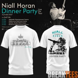Niall Horan Dinner Party Live On Tour Australia Tee White