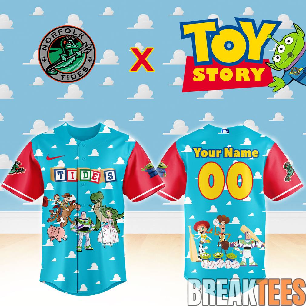 Norfolk Tides x Toy Story Custom Baseball Jersey Norfolk Tides x Toy Story Custom Baseball Jersey