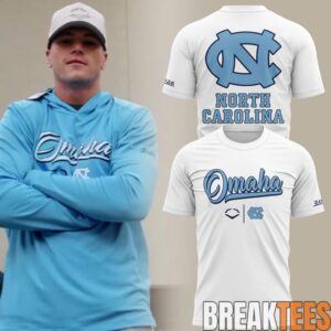North Carolina 2026 NCAA Baseball Mens College World Series Omaha Blue TShirt 1