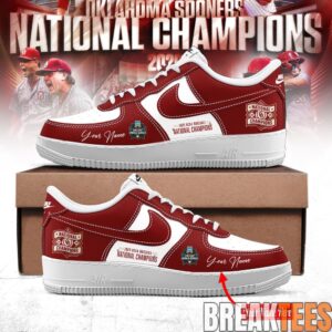 Oklahoma Sooners 2026 National Champions Custom AF1 Sneakers