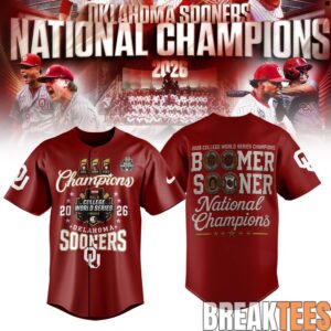 Oklahoma Sooners 2026 National Champions Baseball Jersey 1