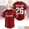Oklahoma Sooners 2026 National Champions Baseball Jersey