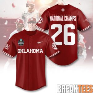 Oklahoma Sooners 2026 National Champions Limited Edition Baseball Jersey