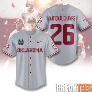Oklahoma Sooners 2026 National Champions Limited Edition Baseball Jersey 3