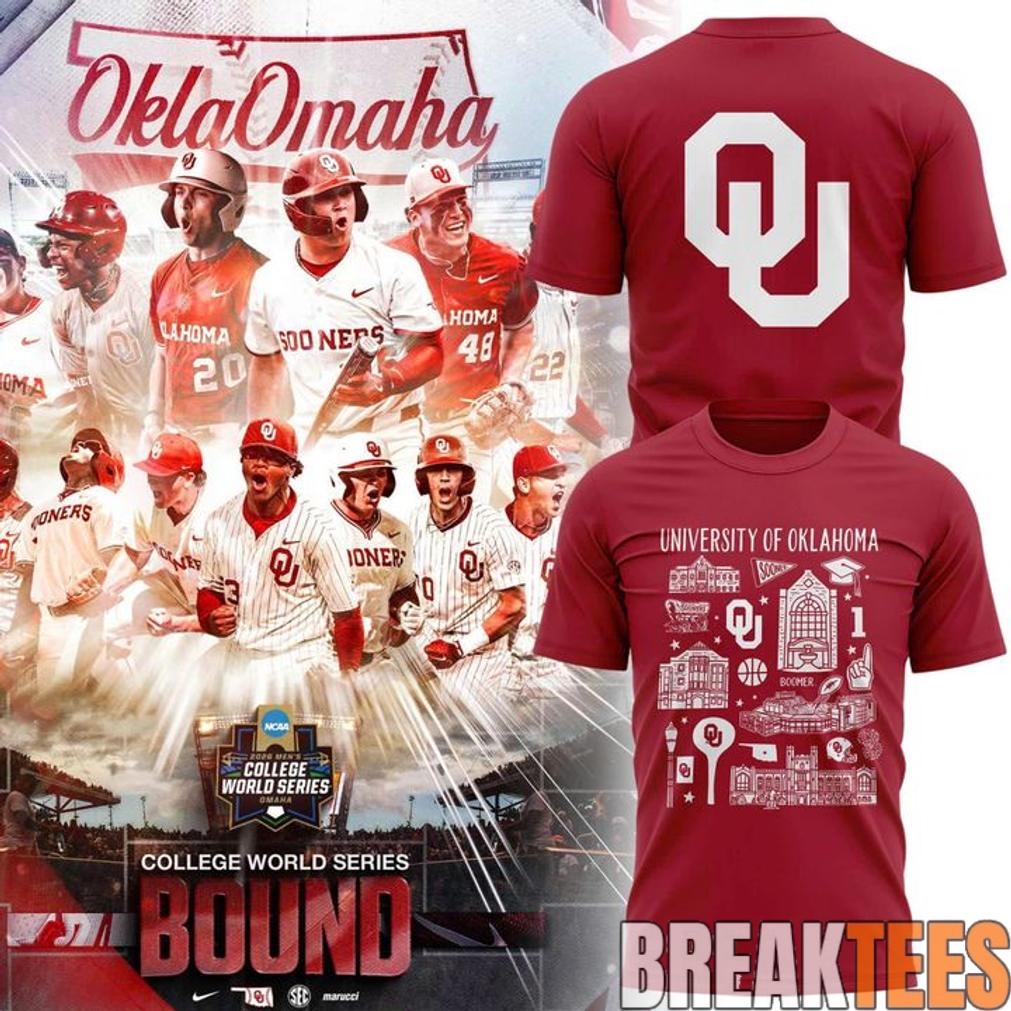 Oklahoma Sooners 2026 College World Series T-Shirt Oklahoma Sooners 2026 College World Series T-Shirt