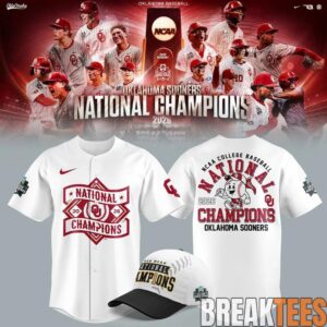Oklahoma Sooners 2026 NCAA Baseball National Champions Jersey 1