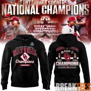 Oklahoma Sooners 2026 NCAA Baseball National Champions Hoodie