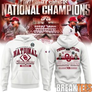Oklahoma Sooners 2026 NCAA Baseball National Champions Hoodie 3