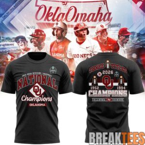 Oklahoma Sooners 2026 NCAA Baseball National Champions Locker Room Tee 3