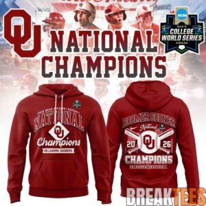 Oklahoma Sooners 2026 NCAA Division I Baseball National Champ Hoodie 2