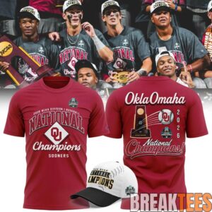 Oklahoma Sooners Crimson 2026 NCAA Baseball National Champions 3D Shirt