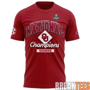 Oklahoma Sooners Red 3X College World Series Champions Shirt 1