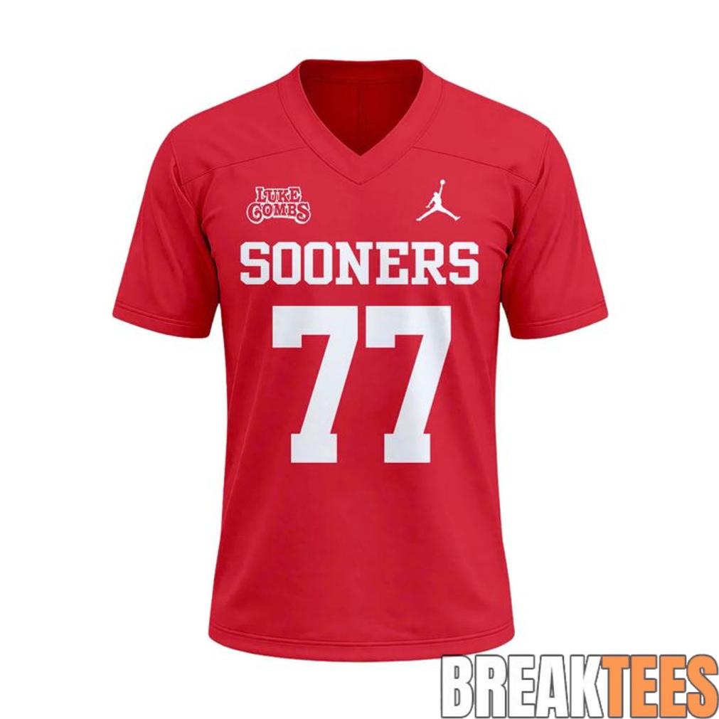 Oklahoma Sooners x Luke Combs 2026 Tour Limited Edition Football Jersey Oklahoma Sooners x Luke Combs 2026 Tour Limited Edition Football Jersey