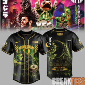 Oregon Ducks x Godzilla Edition Baseball Jersey