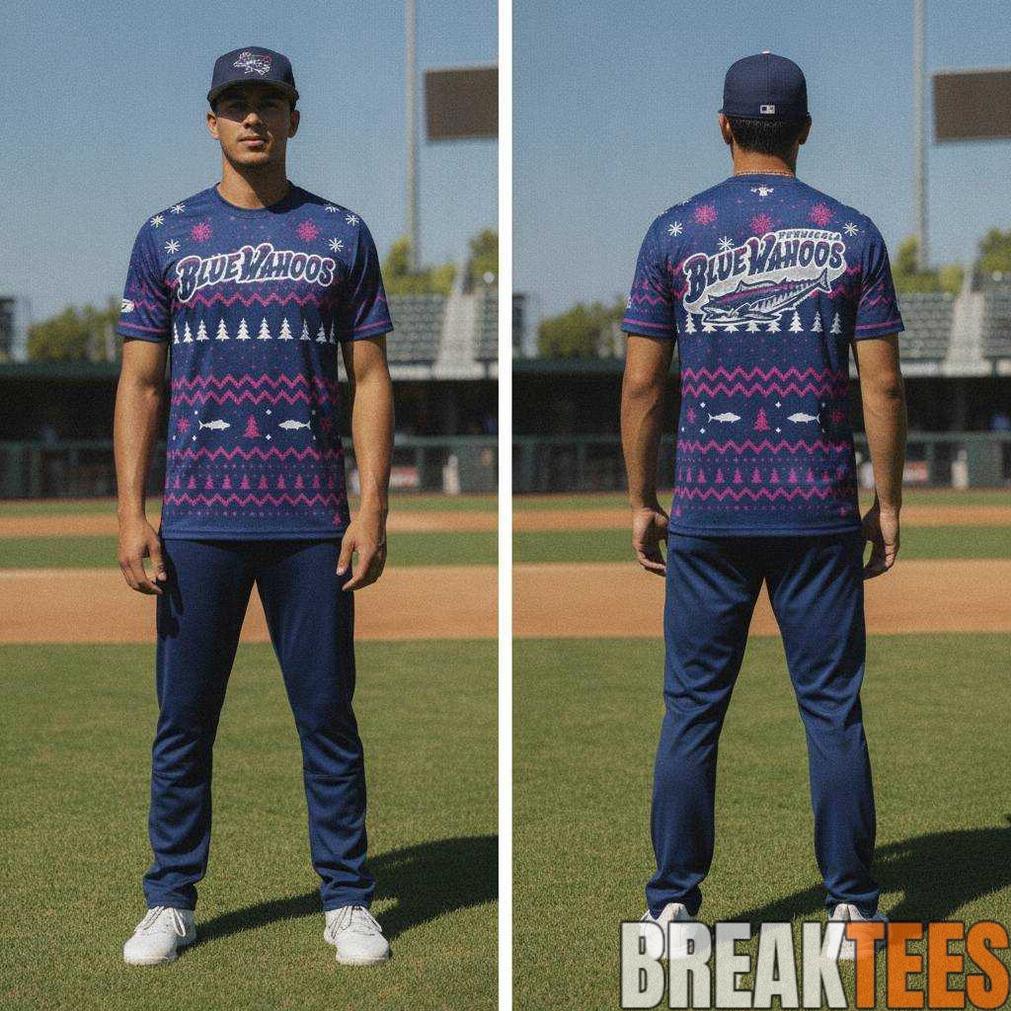 Pensacola Blue Wahoos Half Way To Holiday Night 2026 Shirt Pensacola Blue Wahoos Half Way To Holiday Night 2026 Shirt
