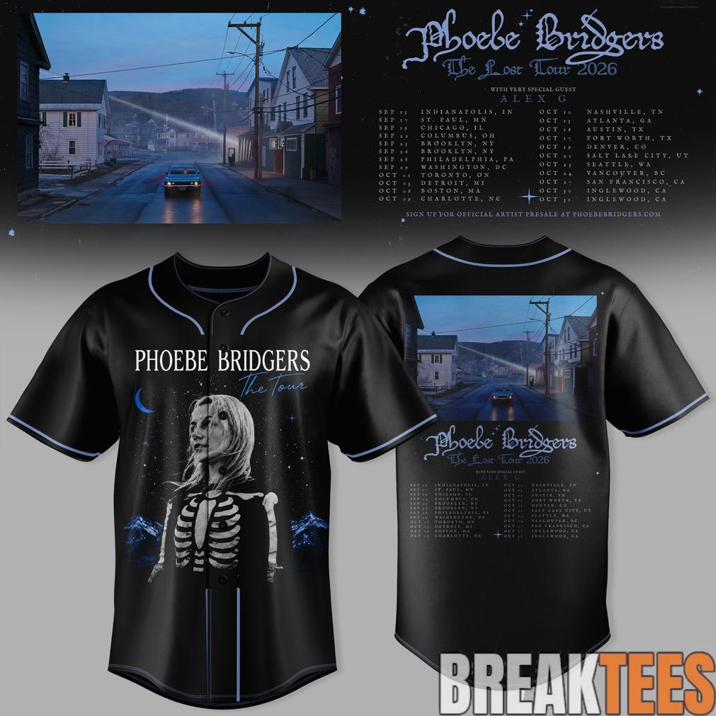 Phoebe Bridgers x The Lost Tour 2026 Baseball Jersey Phoebe Bridgers x The Lost Tour 2026 Baseball Jersey